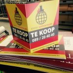 v-bord tekoopsbord makelaarsborden v borden borden in v-vorm werfreclame makelaarsbord reclame voor makelaars Reclame Huygen Reclamebedrijf Beringen Limburg Belgie