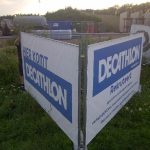 werfdoek werfbache werfafsluiting bouwschutting werfdoeken meshdoeken geperforeerde doeken winddoorlatend spandoek Reclame Huygen Reclamebedrijf Beringen Limburg Belgie